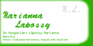 marianna lapossy business card